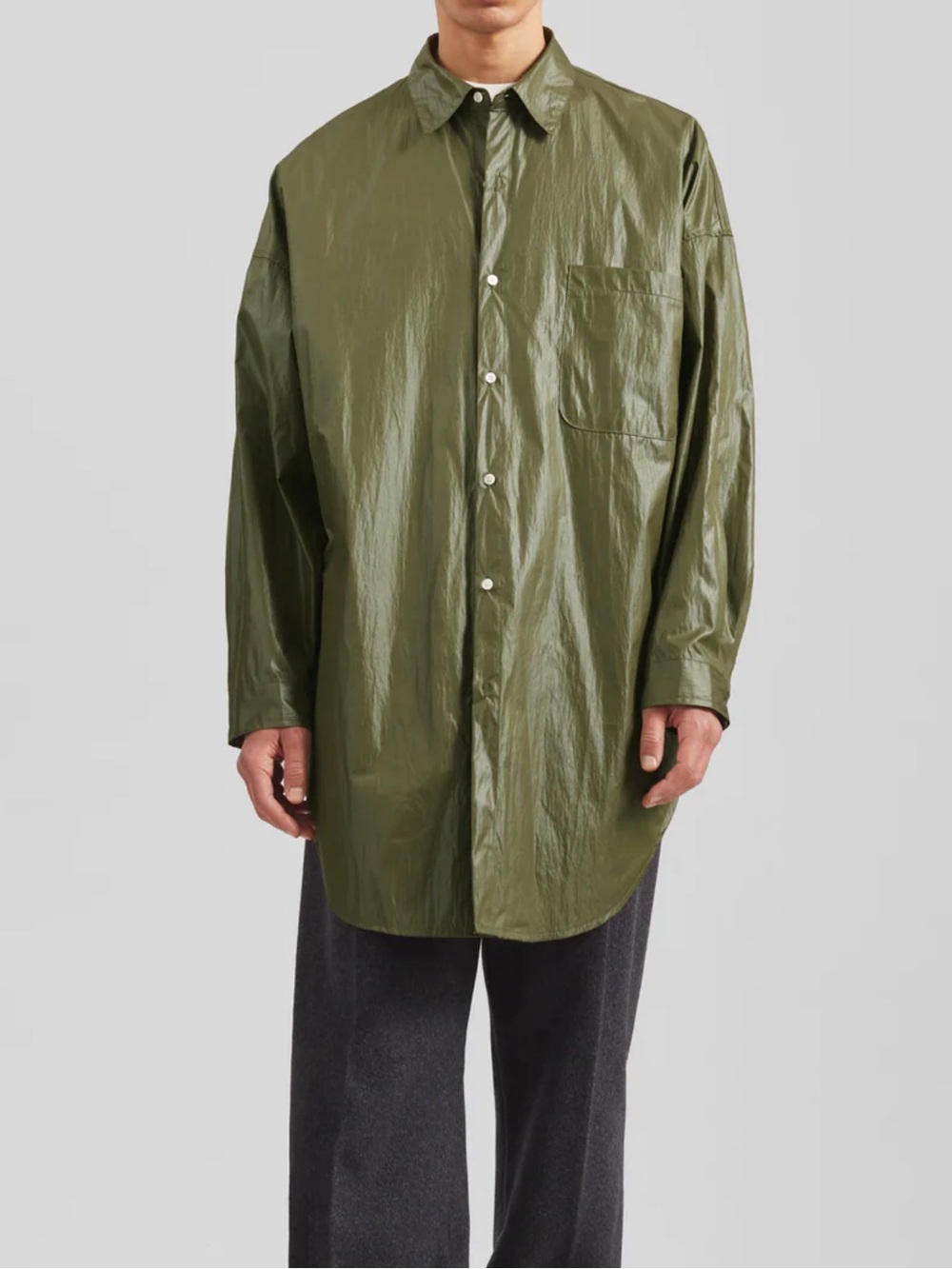 The Frankie Shop Etah Lustrous Oversized Shirt